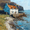 Cottage, variant on Scottish Highlands Heather River Canvas Print Wall Art, Nature Scenery Decor for Living Room Bedroom Hotel Cafe