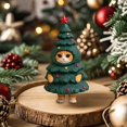 thumbnail image 5 of Cute Animal Christmas Tree Figurine – Resin Mini Statue with Festive Costume for Holiday Home Décor, Table Display, Stocking Stuffers or Christmas Gift, 5 of 5