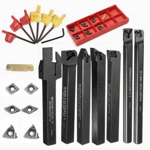 Jeu de tour multifonctions de carbure avec vis ajustable & 10mm Insérer (21pc)