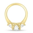 thumbnail image 6 of ESTE ORIGIN 1.50Ct Round Cut Lab-Grown Diamond Trilogy Engagement Ring – Trellis Setting & Pear Side Stones in 14K Yellow Gold for Women, 6 of 7