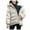 Beige, variant on Jinhomg Trendy Winter Jacket for Women Plus Size Casual Faux Fur Trim Hooded Puffer Coat Warm Cozy Long Sleeve Double Closure Outerwear with Pockets Clearance Items for Women Beige XXXL