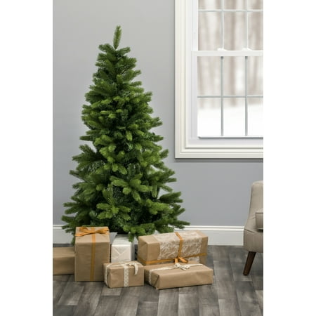 Perfect Holiday 5 Ft Noble Fir Artificial Christmas Tree with 565 Realistic Tips, Metal Stand included, Green