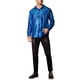 thumbnail image 2 of Camisas metálicas de leopardo inspiradoras para hombres, de manga larga, con botones, camisas brillantes impresas, S azul, 2 of 6