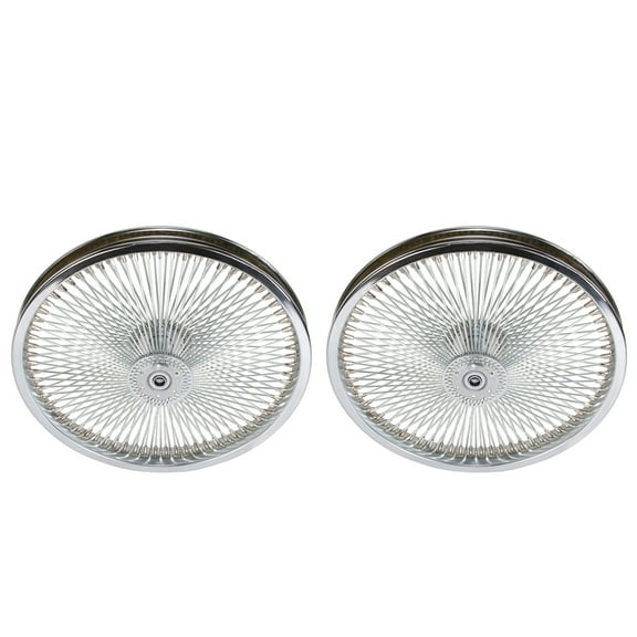 Bike Two 16 Hollow-Hub Wheel 144 Spoke 14g Chrome Bearing 5/8idx1-3/8od Single Wall Chrome.
