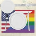 thumbnail image 3 of Ambesonne Pride Place Mats Set of 4, Flag USA Rainbow Colors, Standard Size, Multicolor, 3 of 6