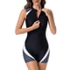 thumbnail image 1 of Traje de baño de una pieza para mujer, conjuntos de bikini para mujer, traje de baño de buceo de nailon con mangas largas y shorts, traje de baño de nailon para mujer, traje de baño de una pieza para, 1 of 8