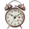 thumbnail image 1 of Reloj despertador clásico con campana, reloj despertador silencioso retro vintage, reloj despertador analógico luminoso para niños y adultos, 1 of 4