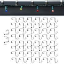 50-Pack Wreath Hangers - Over Door Hooks for Christmas Decor, Heavy Duty 20LB Capacity, No-Slip Metal Hangers for Wreaths & Lights