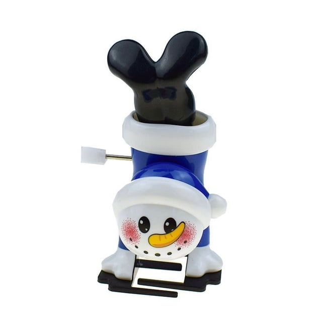 Xihbxyly Adorno Navideño de Muñeco de Nieve Invertido, Juguete de Cuerda, Adorable Papá Noel, Reno y Pingüino, Divertidos Recuerdos para Fiestas, para Rellenar Calcetines Navideños (1 Unidad)