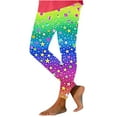 thumbnail image 2 of SELONE Yogalicious Leggings for Women Plus Size Gym Leggings Elastic Waist Full Length Summer Pants Curvy Slim Casual Long Vacation Pants Gradient Print Multicolor S Breathable Beach Pants, 2 of 3