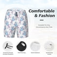thumbnail image 6 of Picia Cute Poodle Dog pattern Mens Swim Trunks with Compression Liner Stretch Beach Shorts Quick Dry with Zipper Pockets No-Chafing Board Shorts-, 6 of 9
