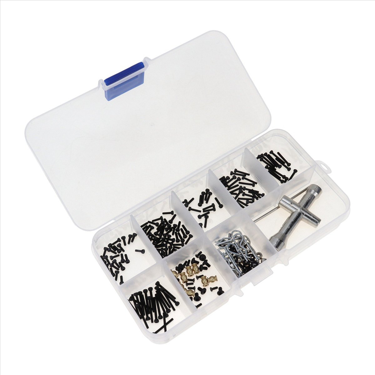 Besuso Lot de 252 vis M1.4 Kit de fixation pour clé hexagonale Axial SCX24 1/24 RC Crawler Accessoires