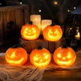 thumbnail image 6 of Halloween Light‑Up Pumpkin Squishy Toys, Glowing LED Jack‑O‑Lantern Soft Squeeze Stress Relief Toy, for Party Favors, Goodie Bag Fillers, Trick‑or‑Treat Gifts(Random), 6 of 6
