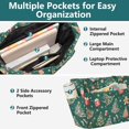 thumbnail image 3 of FORMRS Tote Bag for Women Quilted Large Capacity Travel Work Carry On Shoulder Handbag, Green Christmas Gingerbread, 3 of 7