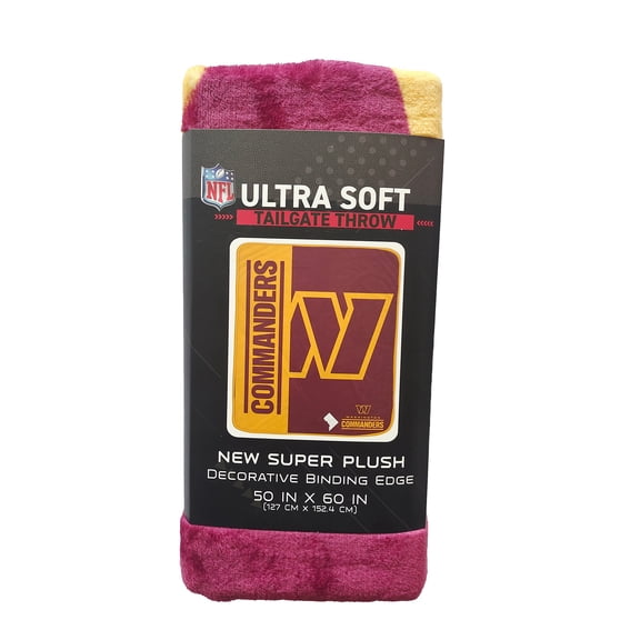 NFL Washington Commanders Endzone 50x60 Ultra Soft Tailgate Throw