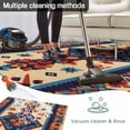 thumbnail image 5 of Retro Boho Outdoor Rug 5x7 Ft - Reversible Patio Rug Outdoor Camping Rugs, Rustic Abstract Geometric Farmhouse Aesthetic Indoor Outdoor Area Rugs, Non-Slip Outdoor Carpet Runner for Deck/Porch, 5 of 8