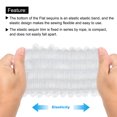 thumbnail image 4 of Unique Bargains 11 Yards 2 Inch Elastic Sequins Trim 5 Row Flat Sequin Strip Sequins Fabric Ribbon for Sewing White, 4 of 6