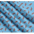 thumbnail image 3 of Soimoi Blue Cotton Poplin Fabric Fox Animal Print Fabric by the Yard 56 Inch Wide, 3 of 7
