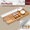 thumbnail image 2 of Marble Acacia Charcuterie Board Set – Premium Design (Not ), Cheese Platter & Serving Tray for Meat and Cheese, Elegant Housewarming Gift for New Home, Wedding & Bridal Shower Gifts for Women, 2 of 8
