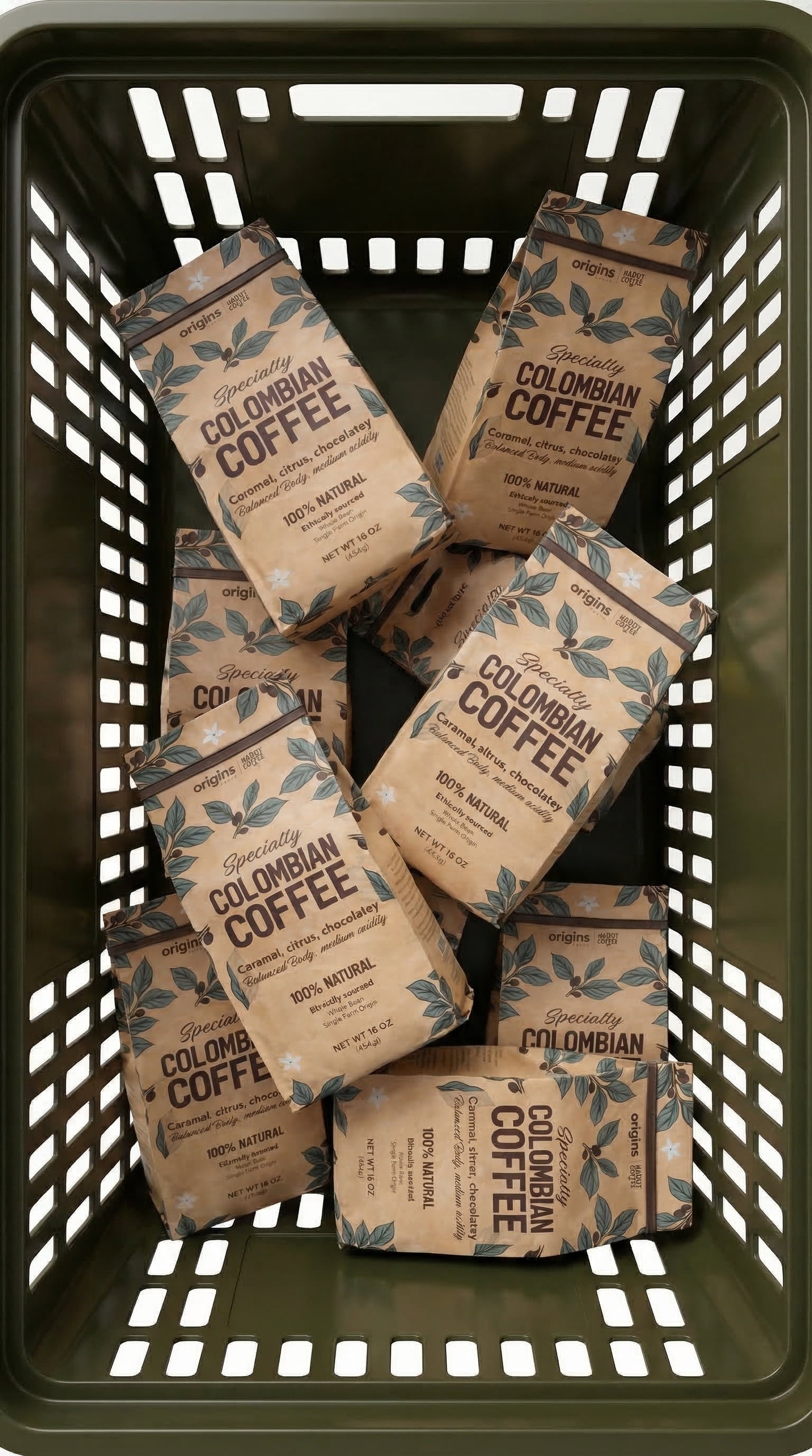 Specialty Colombian Coffee – Medium Roast, Whole Bean, Single Origin, No Sugar Needed, 1 lb.