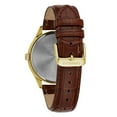 thumbnail image 3 of Caravelle Designed By Bulova Men's Coin Edge Brown Leather Strap Dress Watch 44B115 41mm, 3 of 3