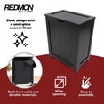 thumbnail image 2 of Redmon Contemporary Wooden Clothes Hamper for Bedroom and Laundry Room, Espresso, 2 of 7
