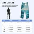 thumbnail image 2 of Salouo Turquoise Ocean Reflection Print Pajama Pants for Men, Lounge Pants Elastic Waistband Casual Men's sleepwear Loungewear Sleep Pajama Pant -XX-Large, 2 of 7