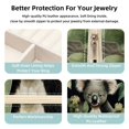 thumbnail image 3 of Koala Travel Portable Square Necklace Holder with Earring Holder, Display Case - Travel Organizer for Rings, Earrings, Necklaces, Bracelets - Suitable for Girls and Women, 3 of 6