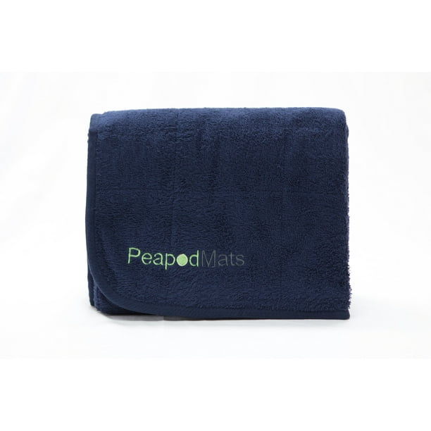 PeapodMats Waterproof Bedwetting/Incontinence Mattress Protector Pad in Navy Blue Large