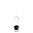 thumbnail image 1 of Injueey Cesta colgante de metal elegante para plantas de aire suculentas jardines belleza materiales resistentes a la intemperie Jardín y Patio óvalo negro, 1 of 6