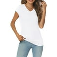 thumbnail image 6 of SUNBS Womens Casual V Neck Shirts Basic Plain T Shirts Cute Tops for Women Summer Clothes, 6 of 7