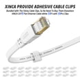 thumbnail image 6 of XINCA Cat8 Ethernet Cable Extra Long lnternet Network Flat Cable 50ft White with 30 Clips Rj45 Connectors transfer speed40 Gbps 2000MHz Connector for modems routers Computers high Speed Cable Distri, 6 of 9