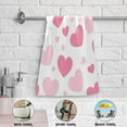 thumbnail image 6 of Pinkish Hearts Valentine Love Hand Towel Absorbent Bath Towels for Bathroom Sports Gym 28" x 14" Set of 2, 6 of 8