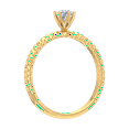 thumbnail image 2 of 1/4 Carat Prong Set Diamond Engagement Ring Band in 14K Yellow Gold (Ring Size 10.75), 2 of 5