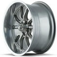 thumbnail image 2 of 18x9.5 Ridler 650 Grey/Polished Lip Wheel 5x4.75 (0mm), 2 of 3