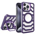 thumbnail image 1 of Funda de fibra de carbono con marco abierto para iPhone, con flujo de aire mejorado y imán. Geupday - Funda de fibra de carbono para iPhone 12, 13, 14, 15, 57 Plus, Pro Max, sin marco, magnética,, 1 of 7
