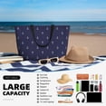 thumbnail image 5 of Sigee Anchor Heart Blue Print Extra Large Waterproof Beach Travel Bag with Zipper - Durable and Versatile for Vacation, Gym, and Daily Use, 5 of 7