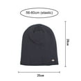 thumbnail image 4 of Men Hat Solid Color Double Layers Autumn Winter Ear Protection Knitting Hat for Outdoor, 4 of 11