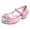 Pink, variant on Otqutp Girls Diamond Shiny Sandals Kids Colorful Rainbow Bow Shoes Ankle Strap Flat Dress Footwear with Colorful Bowknot