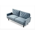 thumbnail image 5 of US Pride Furniture Feemster 69.3'' Velvet Square Arm Sofa for Living Room, Light Grayish Cyan, 5 of 5