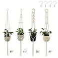 thumbnail image 1 of Juego de 4 colgadores de plantas para colgar en la pared de interior, cesta decorativa para macetas con 4 ganchos para decoración del hogar en interiores y exteriores, caja de regalo, 1 of 8
