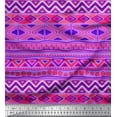 thumbnail image 1 of Soimoi Silk Fabric Aztec Geometric Printed Fabric 1 Yard 42 Inch Wide, 1 of 3