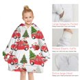 thumbnail image 6 of Red Christmas Car Pattern Blanket Hoodies for Kids 6-13YR Oversize Wearable Blanket Hoodies for Boys Girls Teens, 6 of 7