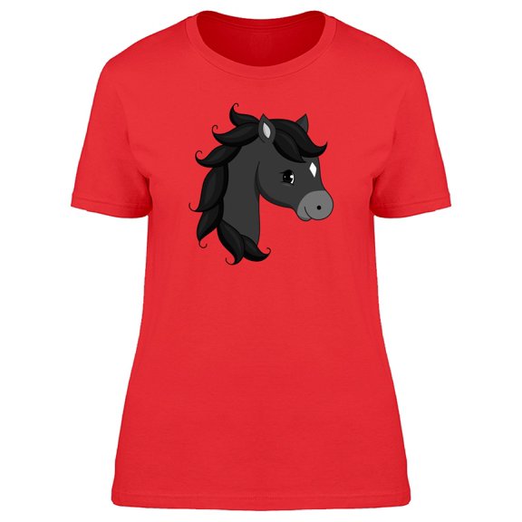 Cute Black Adorable Horse Tee Women's -Image by Shutterstock
