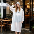 thumbnail image 6 of Reusable Thickened Adult Rain Poncho Hooded Full Body Raincoat with Clear Visor for Outdoor Camping Travel, 6 of 9