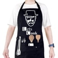 thumbnail image 1 of Funny Cooking Chef Apron with Pockets BBQ Kitchen Work Aprons Birthday Dad Creative Gifts, 1 of 6