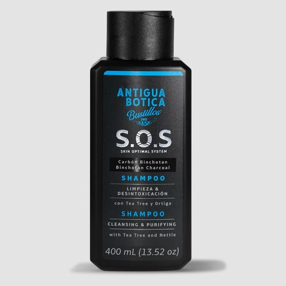 Shampoo Purificante S.O.S SKIN OPTIMAL SYSTEM con Carbón Binchotan 400 ml