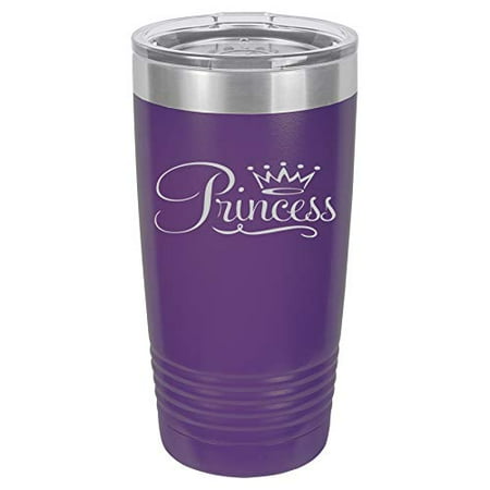 

Tumbler Stainless Steel Vacuum Insulated Travel Mug Princess Fancy (Purple 20 oz)