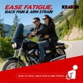 thumbnail image 3 of Krator 15" Motorcycle Fairing with Windshield, Compatible with Harley Dyna Fat Bob FXDF 2008-2017, Gloss Black ABS Headlight Fairing, Windscreen for Wind Protection, Mounting Kit included, Black Smoke, 3 of 9