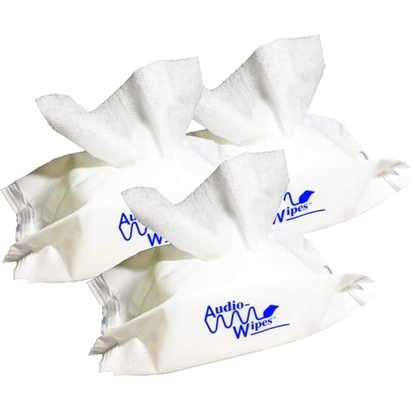 Audiowipes Towelettes Portable Pouch - Hearing Aid Cleaning Wipes